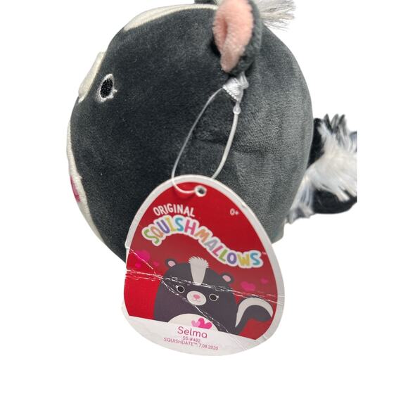 Squishmallows Selma The Black Skunk Valentine Squad 5” Plush Toy NWT 2022 - Picture 2 of 8